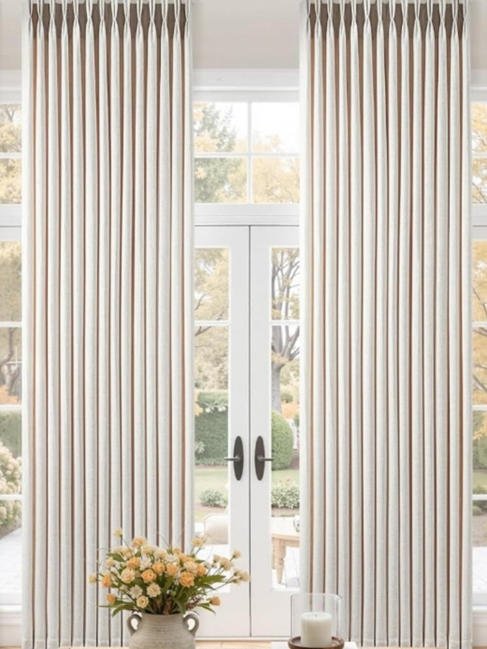 Pinch Pleated Linen Curtains